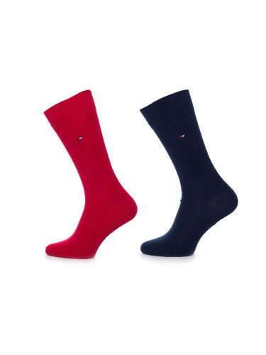 Tommy Hilfiger Man's 3Pack Socks 371111 Red/Navy Blue