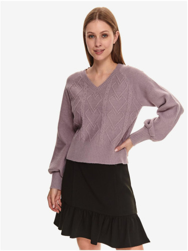 Light purple women's sweater TOP SECRET - Women