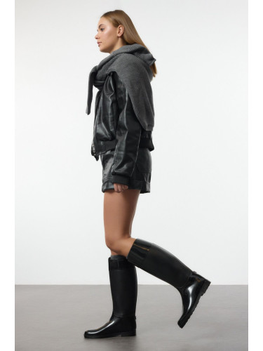 Trendyol Black Water Repellent Women's Rain Boots