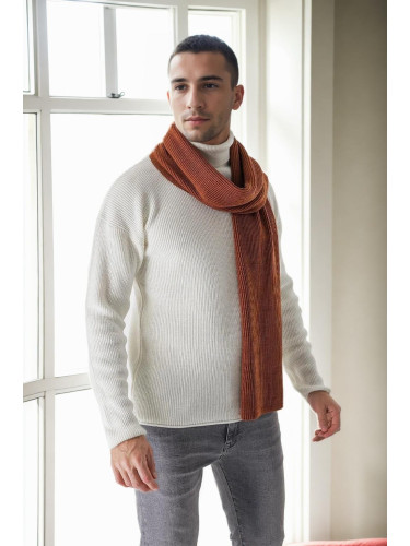 49766 Dewberry Knitted Mens Scarf-CINNAMON