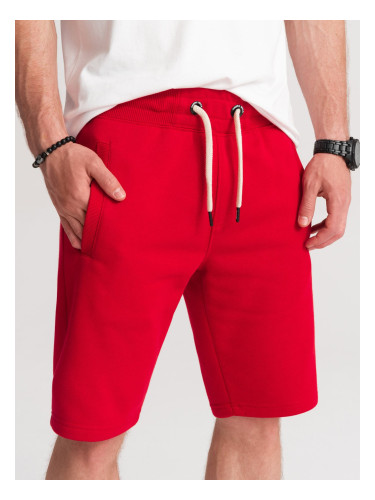 Ombre Men's short shorts with pockets - red