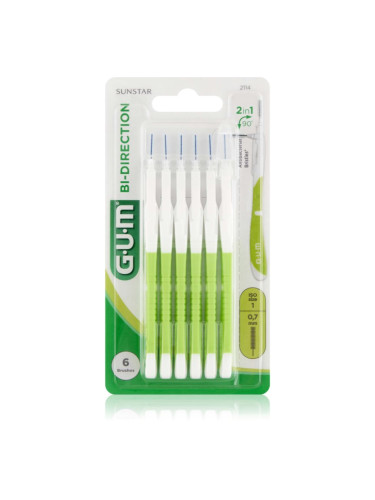 G.U.M Bi Direction Interdental Brush четки за междузъбно пространство 0,7 mm 6 бр.