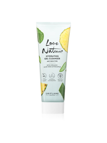 Oriflame Love Nature Organic Aloe Vera & Pineapple овлажняващ почистващ гел 125 мл.