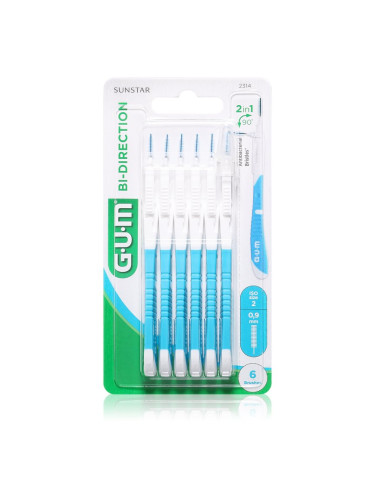 G.U.M Bi Direction Interdental Brush 2314 четки за междузъбно пространство 0,9 mm 6 бр.