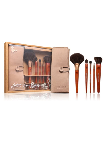 Too Cool For School Artist Vegan Brush Set комплкет четки с калъф