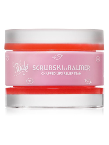 Rude Cosmetics Scrubski & Balmer балсам и пилинг за устни цвят Juicy Peach 7.5 гр.