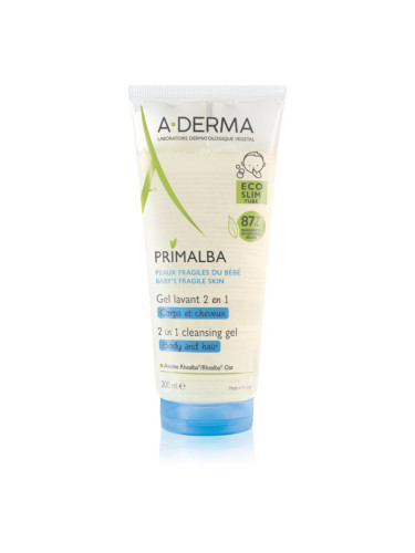 A-Derma Primalba Baby миещ гел за тяло и коса за деца 200 мл.