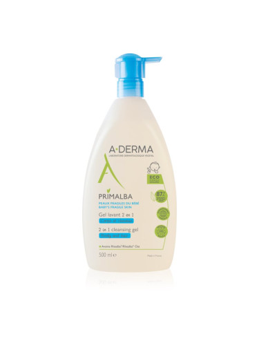 A-Derma Primalba Baby миещ гел за тяло и коса за деца 500 мл.