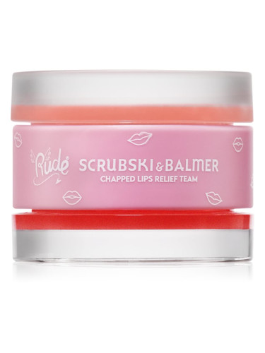 Rude Cosmetics Scrubski & Balmer балсам и пилинг за устни цвят Grapefruit 7.5 гр.