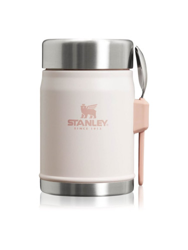 Stanley The Legendary Food Jar + Spork кутия за хранене с виличка Rose Quartz 400 мл.