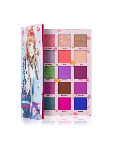 Rude Cosmetics Manga Collection Pigments & Shadows Palette палитра сенки за очи цвят First Love Diary 22 гр.