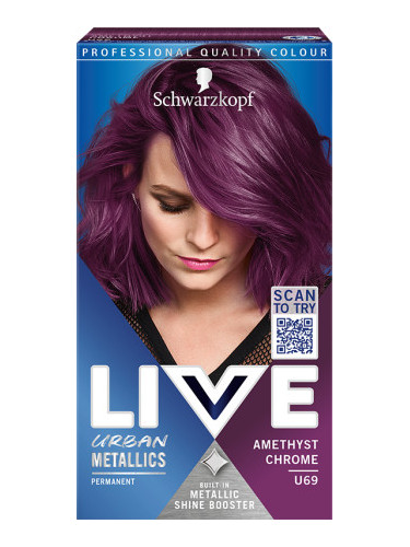 Schwarzkopf боя за коса - Live Urban Metallics - U69 Amethyst Chrome