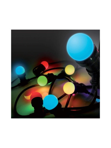 LED Външна верига EASY CONNECT 8xE27 5м IP44 многоцветна