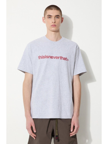 Тениска thisisneverthat T-Logo Tee в сиво с принт TN240TTSST01