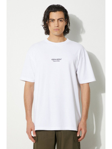 Памучна тениска Marcelo Burlon Que Onda Basic Tee в бяло с апликация CMAA056F24JER0070110