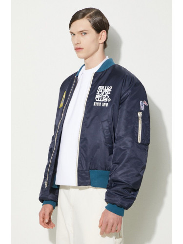 Яке бомбър Billionaire Boys Club Outerbanks Bomber в тъмносиньо преходен модел B24202