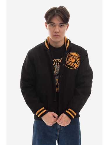 Яке бомбър с вълна Billionaire Boys Club Astro Varsity Jacket B22301 в черно преходен модел