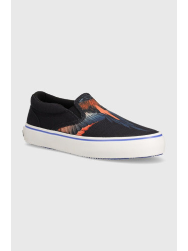 Ниски кецове Marcelo Burlon Icon Wings Slip-On Vulcanized в черно CMIA079S24FAB0011026