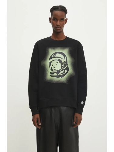 Памучен суичър Billionaire Boys Club Glow Astro Crewneck в черно с принт B24332