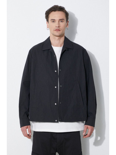 Яке Neil Barrett Boxy Coach Jacket в черно преходен модел MY11097A-Y039-001N