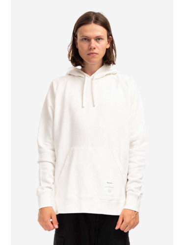 Памучен суичър Norse Projects  Kristian Tab Series Hood N20-1294 0957 в бежово с качулка с изчистен дизайн