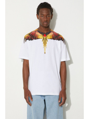 Памучна тениска Marcelo Burlon Icon Wings Basic Tee в бяло с принт CMAA056F24JER0010125