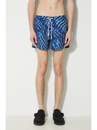 Плувни шорти Marcelo Burlon Aop Sound Waves Swim Short в синьо CMFA003S24FAB0024501