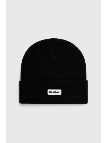 Шапка Butter Goods Tall Cuff Beanie в черно  BGQ423D14301