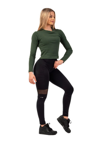 Dámské legíny Nebbia  High-Waist ¾ Length Sporty Leggings 404 black XS