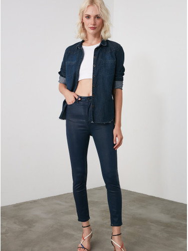 Navy Blue Skinny Fit Jeans Trendyol - Women