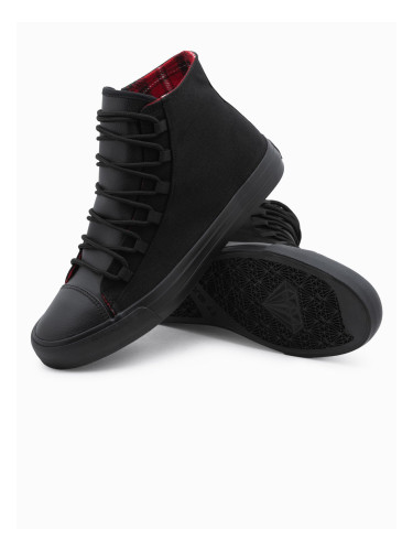 Ombre Men's shoes sneakers in combined materials - black