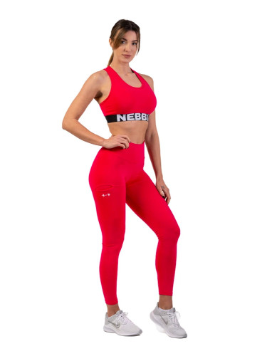 Dámské legíny Nebbia  Active High-Waist Smart Pocket Leggings 402 pink L