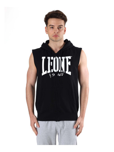 Leone Men's sleeveless hoodie with zipper