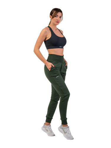 Women's sweatpants Nebbia High-Waist Loose Fit Sweatpants "Feeling Good" 409 dark green M