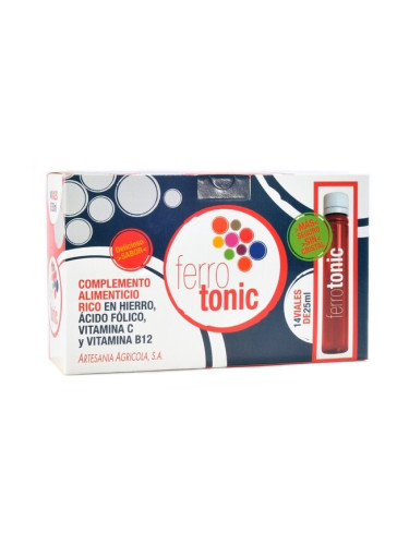 Желязо с фолиева киселина и витамин В12 + С, 14 ампули за пиене | Artesania Agricola
