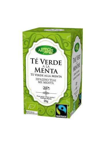 Зелен чай с мента, БИО 20 филтърни пакетчета, 28 g | Herbes del Moli