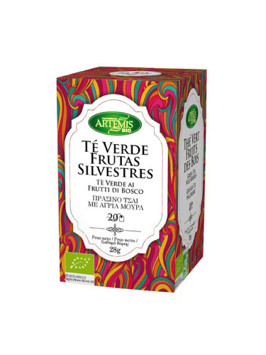 Зелен чай, с аромат на малина, БИО 20 филтърни пакетчета, 28 g | Herbes del Moli
