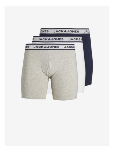 Jack & Jones Solid Боксерки 3 броя Siv