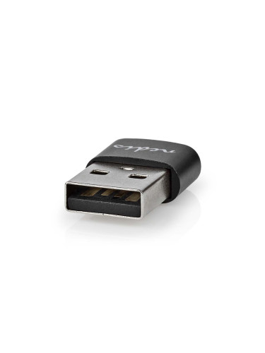 USB адаптер, USB-USB Type-C, черен, USB 2.0, NEDIS