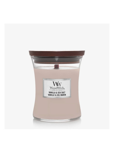 WoodWick Medium Hourglass Candle - Vanilla & Sea Salt Universal