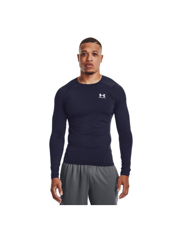 Тениска Under Armour Hg Armour Comp LS Midnight Navy/ White S