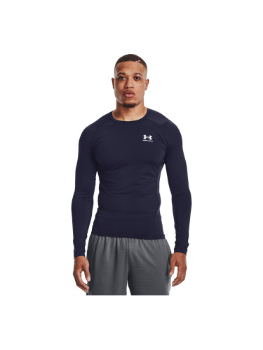 Тениска Under Armour Hg Armour Comp LS Midnight Navy/ White S