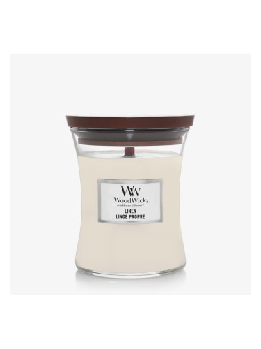 WoodWick Medium Hourglass Candle - Linen Universal