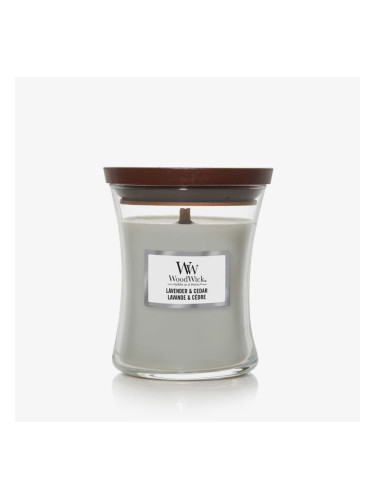 WoodWick Medium Hourglass Candle - Lavender & Cedar Universal