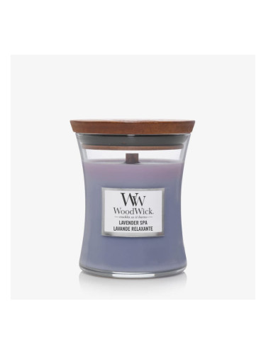 WoodWick Medium Hourglass Candle - Lavender Spa Universal