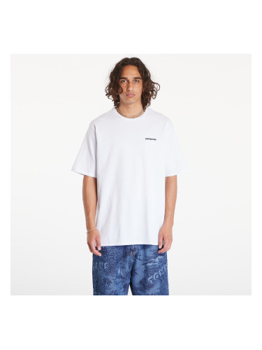 Тениска Patagonia M's P6 Logo Responsibili Tee White S