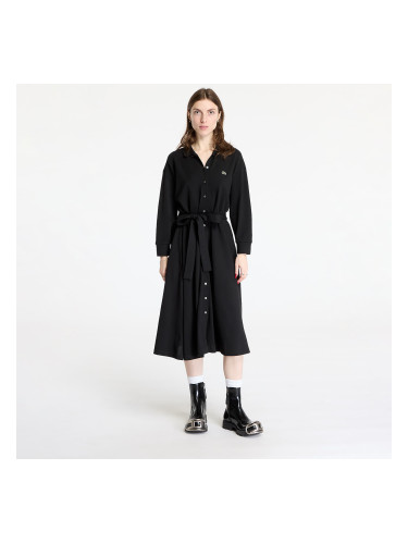 LACOSTE Relaxed Fit Piqué Polo Dress Black 38