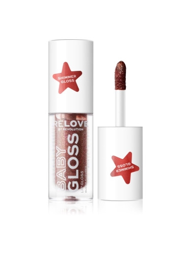 Revolution Relove Baby Gloss Shimmer блясък за устни с блестящи частици цвят Shimmer Autumn 1.8 мл.