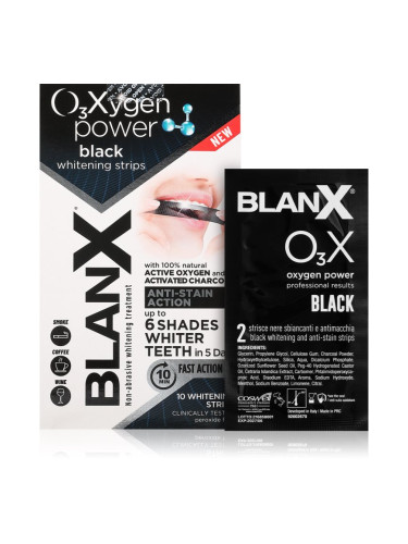 BlanX Oxygen Power Whitening Black Strips избелващи ленти за зъби 10 бр.