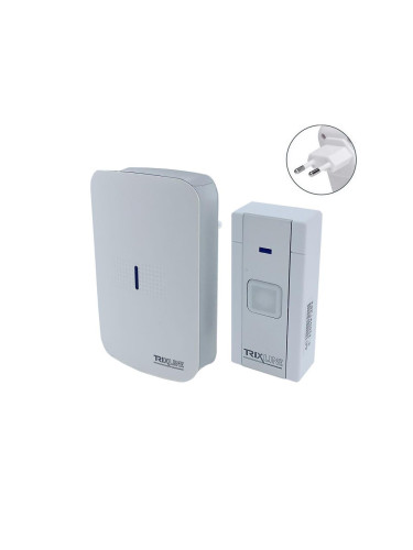 Безжичен звънец BELL 230V с 1x23A батерия, бял